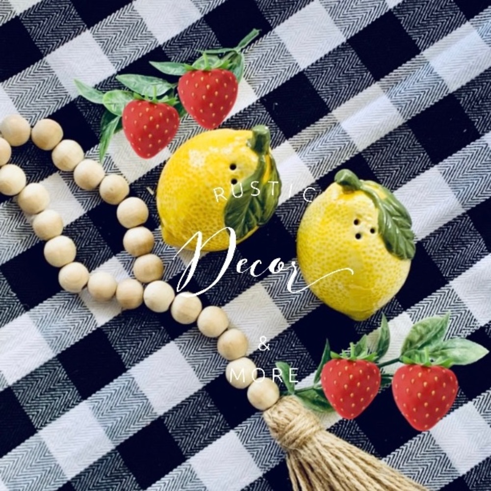 Farmhouse  Lemon Salt & Pepper Shakers
